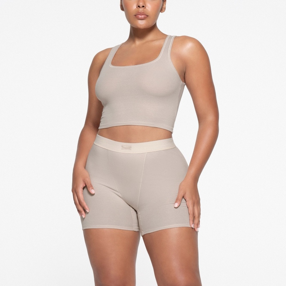 Skims Cotton Rib Boxer - Picture 2 of 7